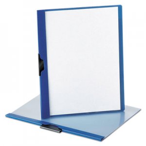 Oxford No-Punch Report Cover, Letter, Clip Holds 30 Pages, Clear/Blue OXF52002 52002