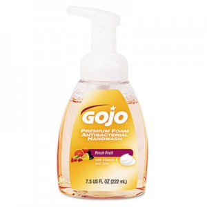 GOJO Premium Foam Antibacterial Hand Wash, Fresh Fruit Scent, 7.5oz Pump GOJ571006EA 5710-06