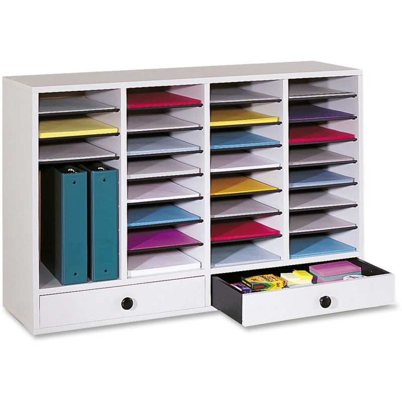 Safco 32 Compartments Adjustable Literature Organizer 9494GR SAF9494GR