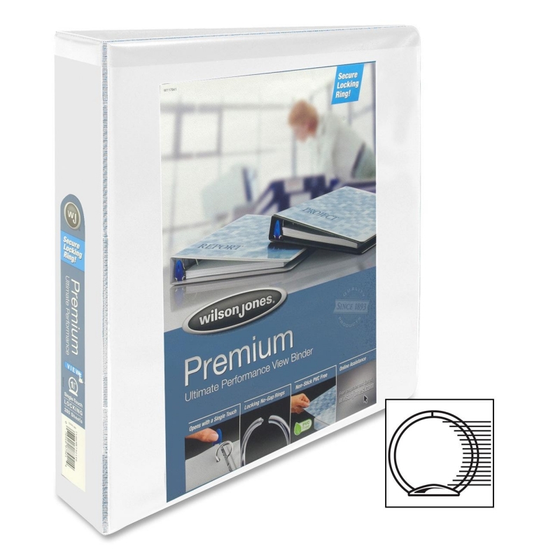 Wilson Jones Ultra Duty Round Ring View Binder with Extra Durable Hinge W87905PP2 WLJ87905
