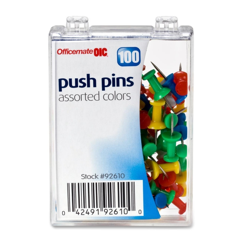 OIC Plastic Precision Push Pins 92610 OIC92610