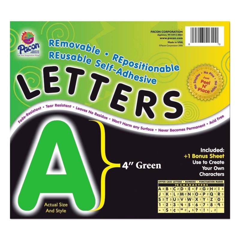 Pacon Self-Adhesive Removable Letters 51624 PAC51624