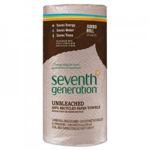 Seventh Generation Natural Unbleached 100% Recycled Paper Towel Rolls, 11 x 9, 120 Sheets/Roll SEV13720RL 13720