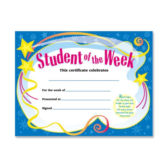 Trend Trend Student of The Week Certificate T2960 TEPT2960