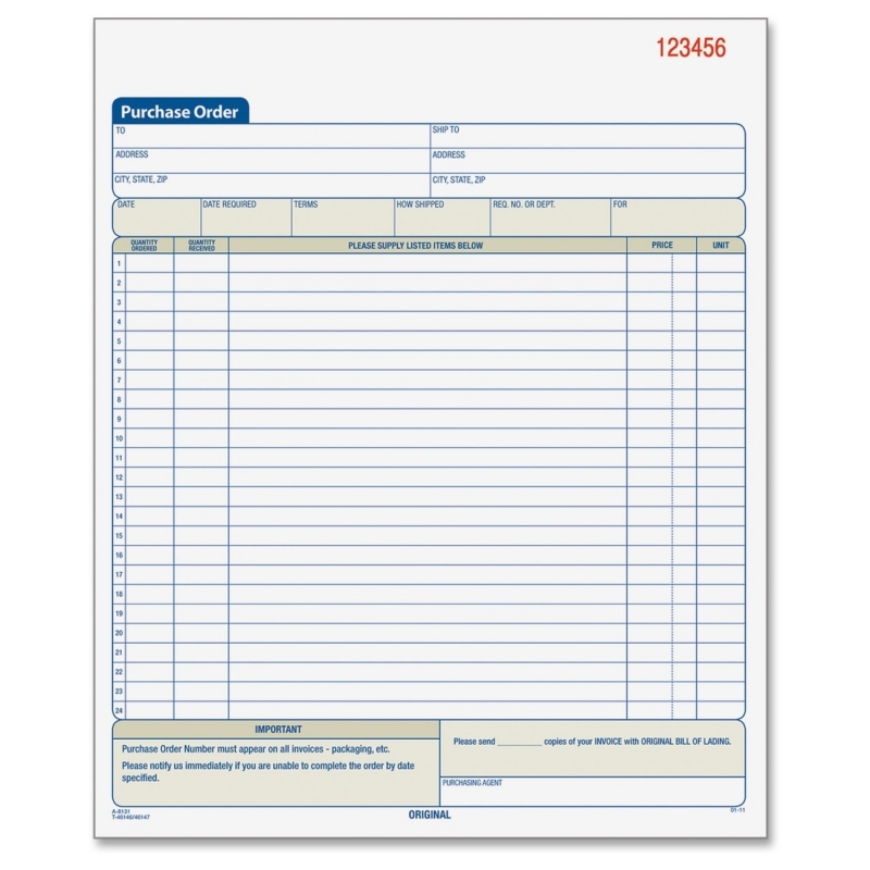TOPS TOPS Purchase Order Book 46146 TOP46146
