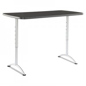 Iceberg ARC Sit-to-Stand Tables, Rectangular Top, 30w x 60d x 30-42h, Graphite/Silver ICE69317 69317