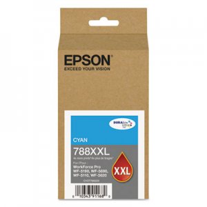 Epson T788XXL220 (788XXL) DURABrite Ultra XL PRO High-Yield Ink, Cyan EPST788XXL220 T788XXL220
