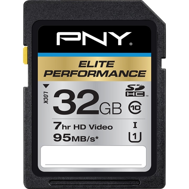 PNY Elite Performance SDHC Class 10 Memory Card P-SDH32U195-GE