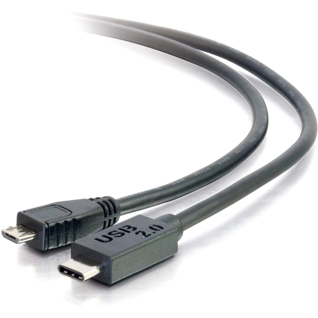 C2G 6ft USB 2.0 USB-C to USB-Micro B Cable - Black 28851