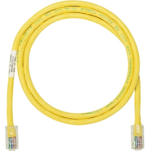 Panduit Netkey Copper Patch Cord, Category 5e, 7 ft., Yellow UTP Cable NK5EPC7YLY