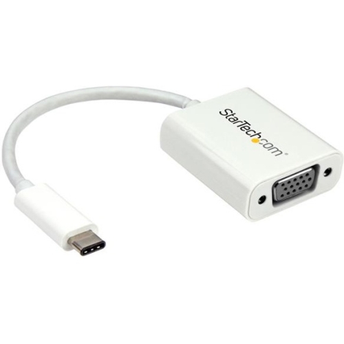 StarTech.com USB-C to VGA adapter - USB Type-C to VGA Video Converter - White CDP2VGAW