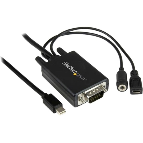 StarTech.com Mini DisplayPort to VGA Adapter Cable with Audio - 10ft (3m) MDP2VGAAMM3M