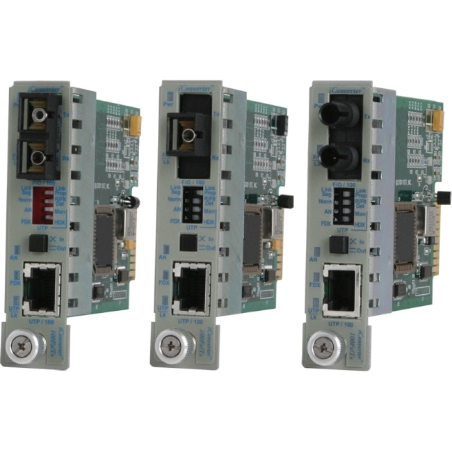 Omnitron 100Base-Tx to 100Base-Fx Managed Ethernet Media Converter 8371-2