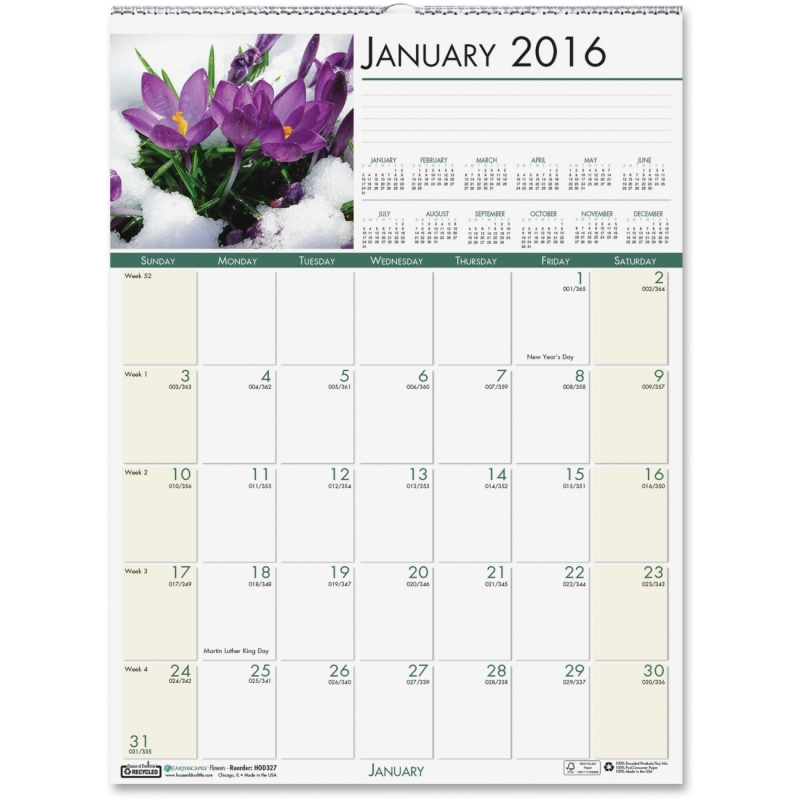 House of Doolittle EarthScapes Flowers Photo Wall Calendar 327 HOD327