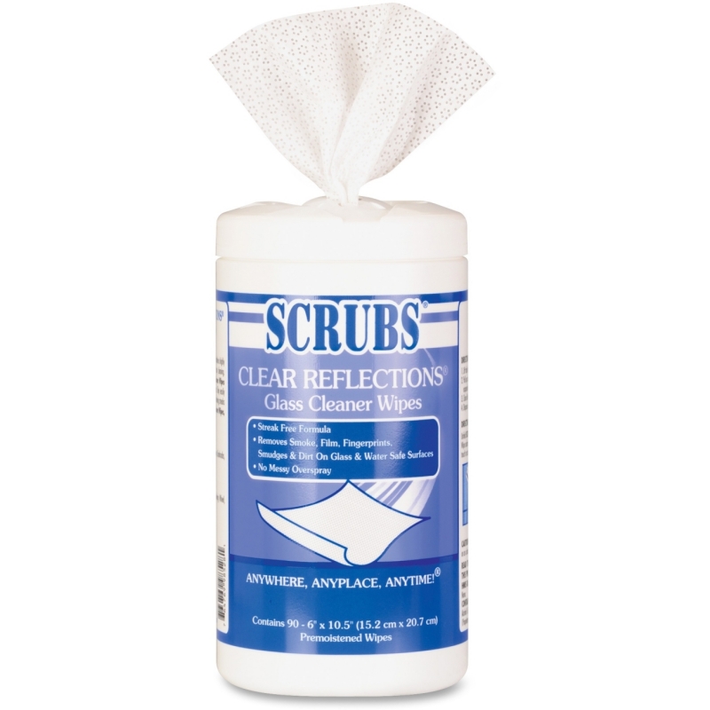 SCRUBS Clear Reflections Glass Cleaner Wipes 98528 ITW98528