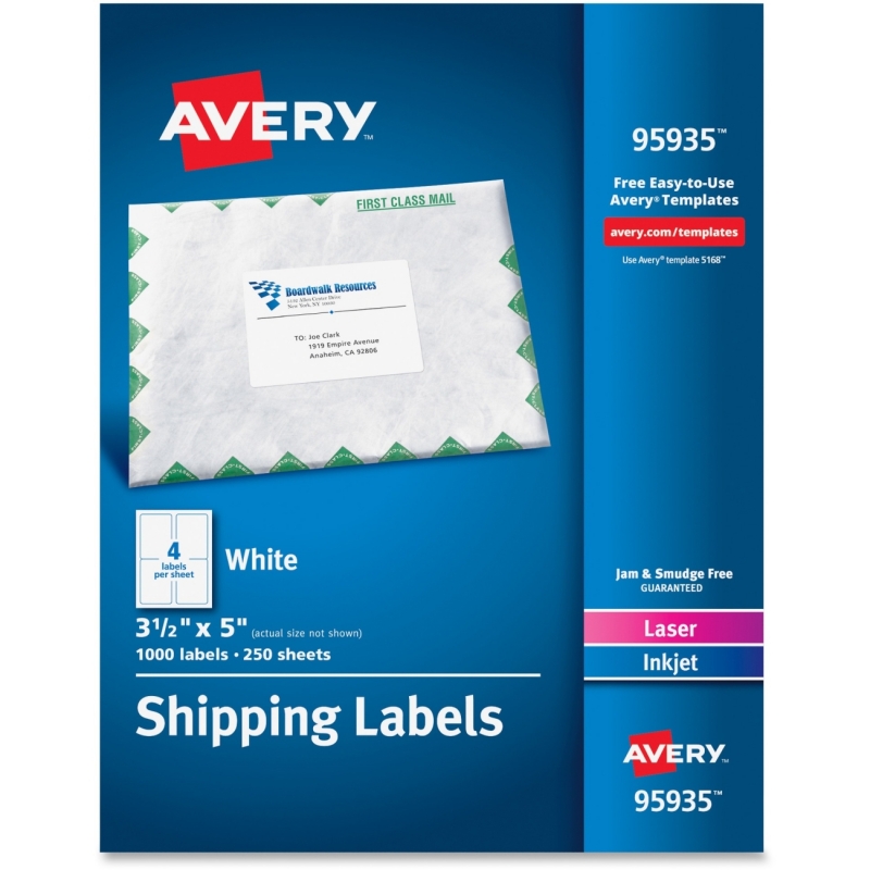 Avery Laser Inkjet Printer White Shipping Labels 95935 AVE95935