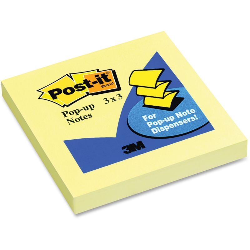 Post-it Pop-up Notes, 3 in x 3 in, Canary Yellow, 12 Pads/Pack R330YWPK MMMR330YWPK