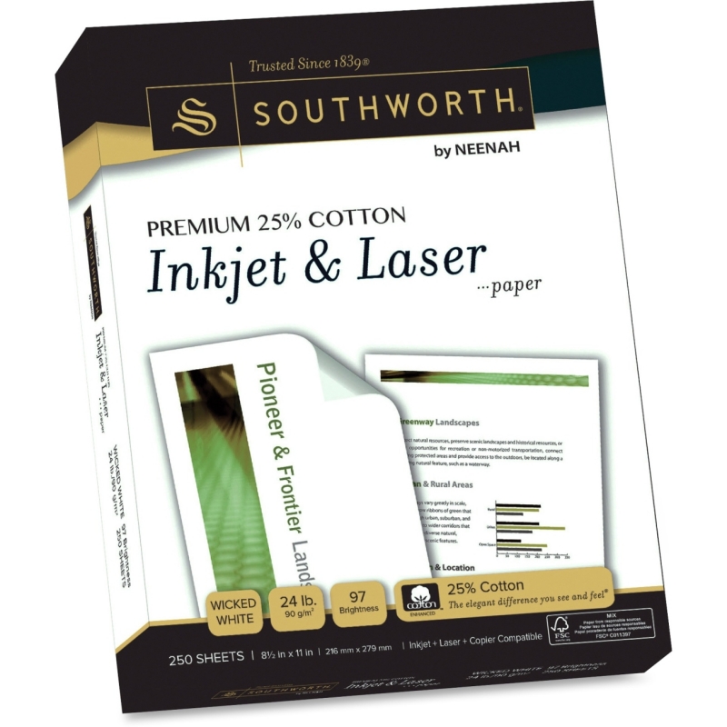 Southworth Premium Cotton Inkjet Laser Paper J344C SOUJ344C