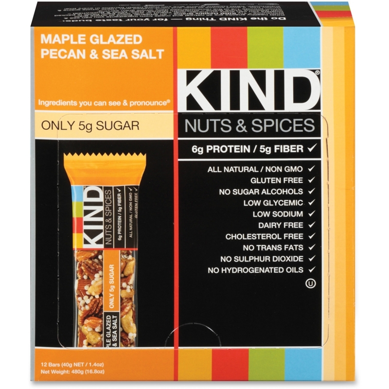 KIND Maple Glazed Pecan/Sea Salt Nut/Spice Bars 17930 KND17930