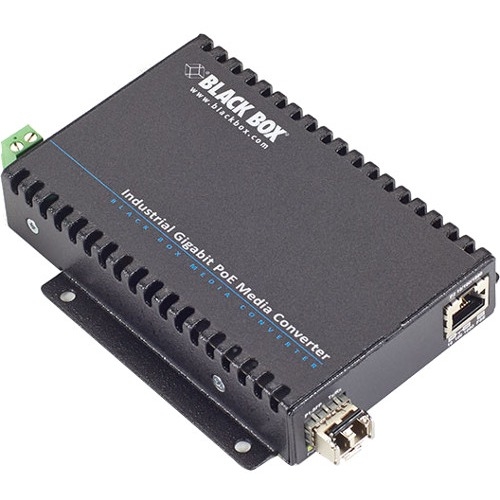 Black Box PoE Industrial Gigabit Ethernet Media Converter, SFP LGC5300A