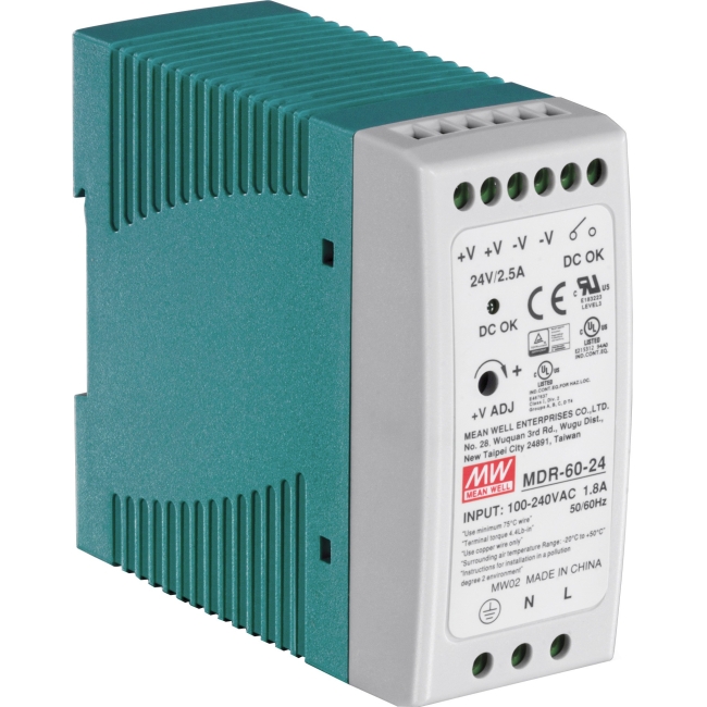 TRENDnet 60 W Single Output Industrial DIN-Rail Power Supply TI-M6024