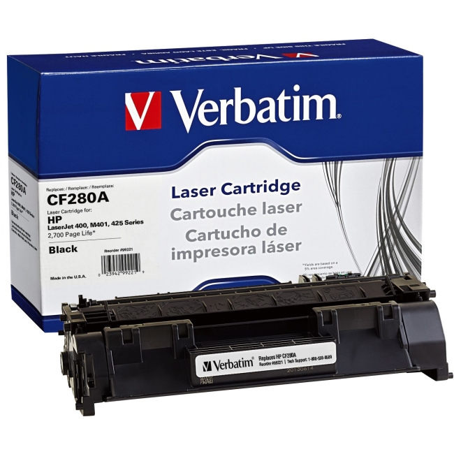 Verbatim HP CF280A Remanufactured Laser Toner Cartridge 99221