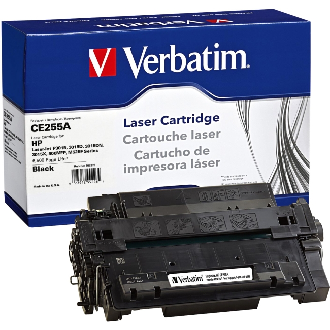 Verbatim HP CE255A Remanufactured Laser Toner Cartridge 99226