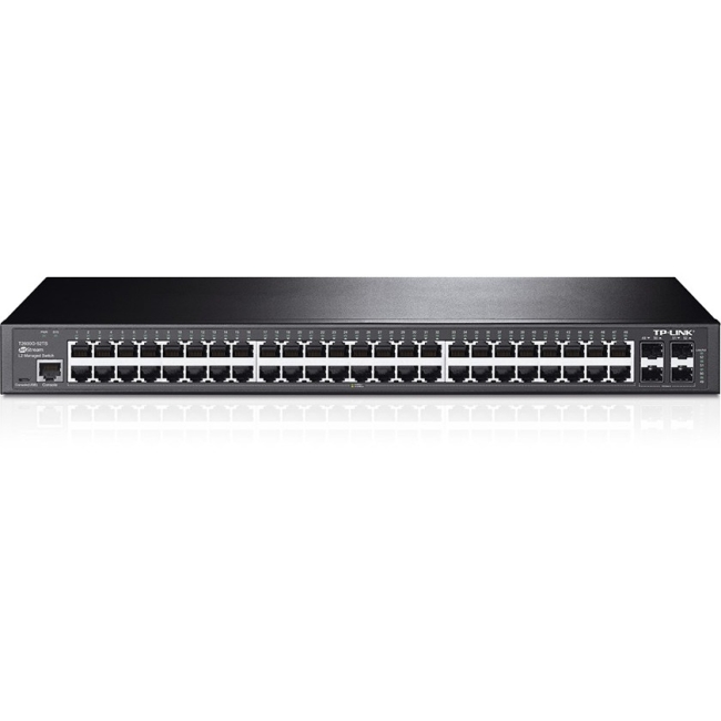 TP-LINK JetStream 48-Port Gigabit L2 Managed Switch with 4 SFP Slots T2600G-52TS