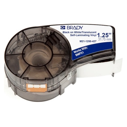 Brady Label Cartridge for BMP21 Series Printers, White/Translucent M211250427