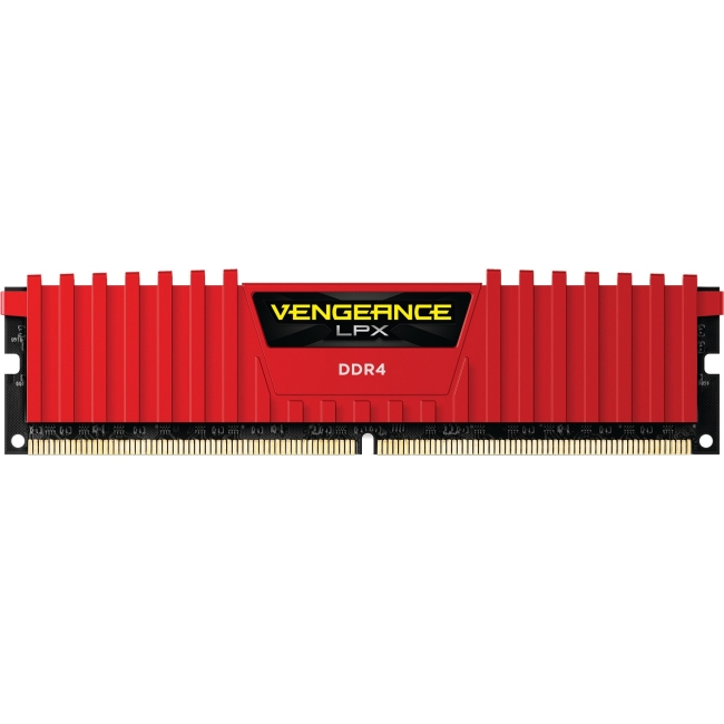 Corsair Vengeance LPX 32GB (4x8GB) DDR4 DRAM 2400MHz C14 Memory Kit - Red CMK32GX4M4A2400C14R