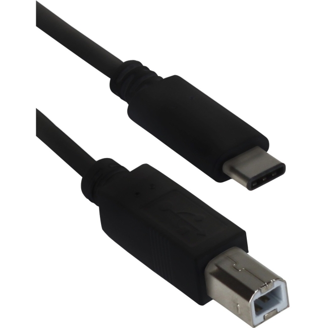 QVS 1-Meter USB-C to USB-B 3Amp Data Cable CC2235-1M