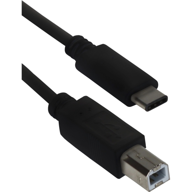 QVS 2-Meter USB-C to USB-B 3Amp Data Cable CC2235-2M