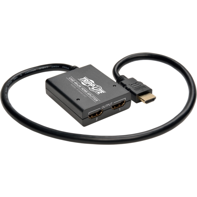 Tripp Lite 2-Port 4K HDMI Splitter for Ultra-HD (4Kx2K) Video with Audio - 3840x2160 B118-002-UHD