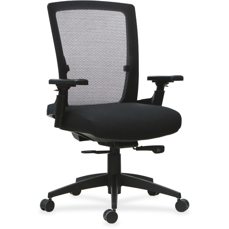 Lorell 3D Rotation Armrests Mid-back Chair 59520 LLR59520