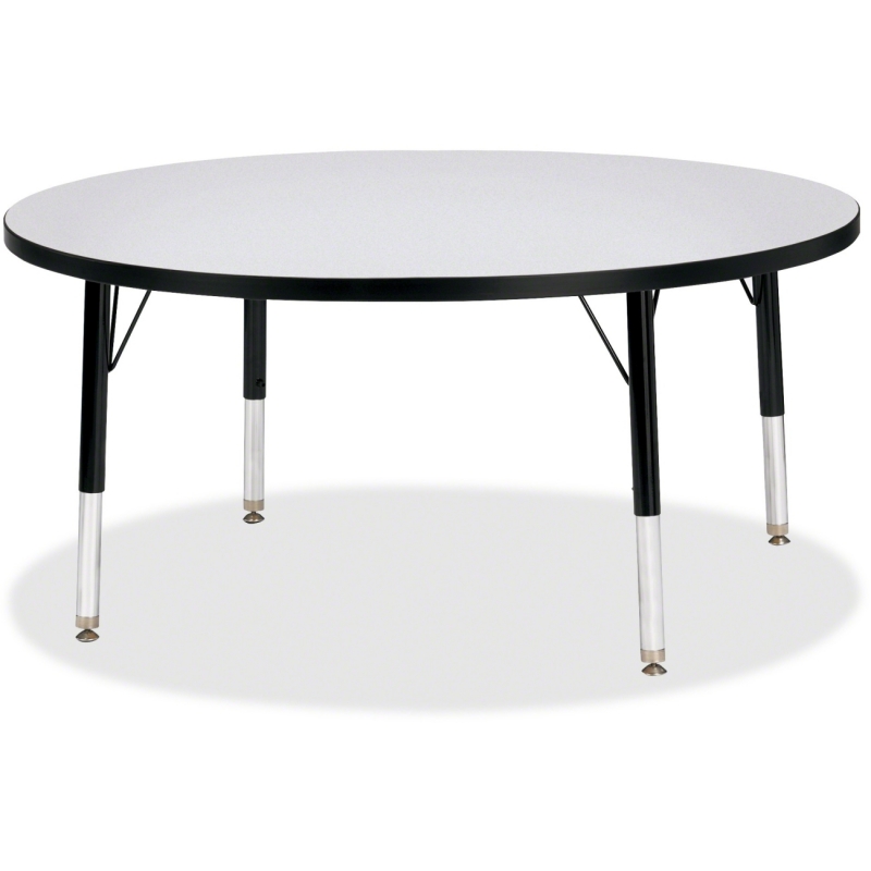 Berries Elementary Height Gray Top Color Edge Round Table 6468JCT180 JNT6468JCT180