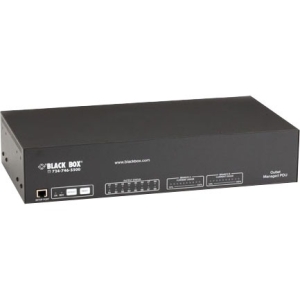 Black Box Outlet-Managed PDU, 16-Outlet, Dual-Circuit, 120 VAC, 20-Amp MPSH16-D20-120V