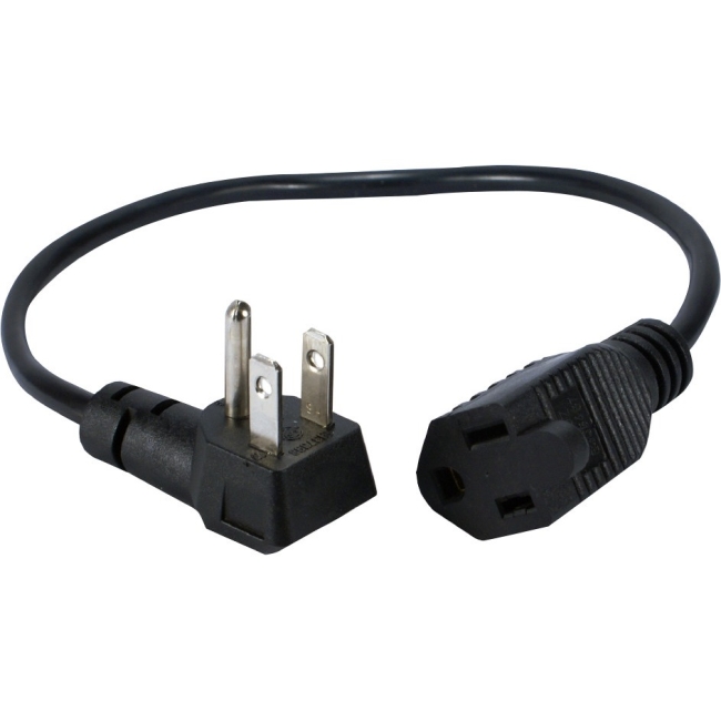 QVS 2-Pack 16 Inches 90degree Flat-Plug OutletSaver AC Power Adaptor PPRT-ADPT-2PK