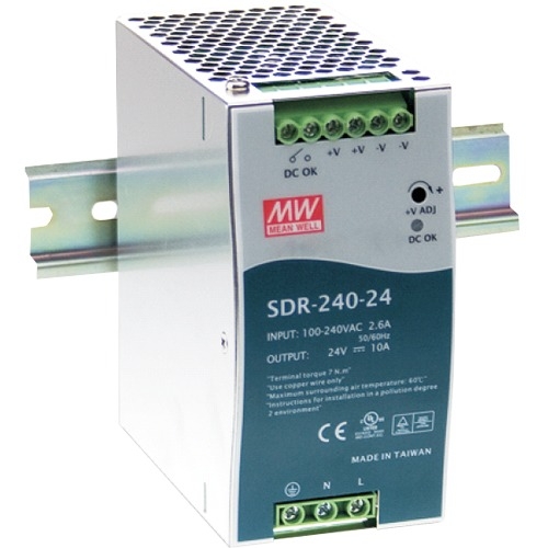 B+B 240W Single Output Industrial Din Rail With PFC Function SDR-240-24