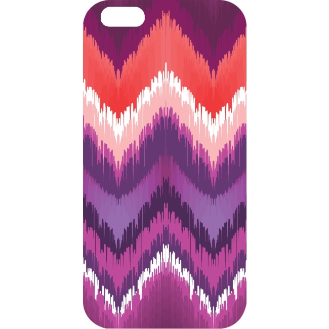 OTM iPhone 6 White Glossy Case Bold Collection, Peach/Purple IP6V1WG-BLD-03