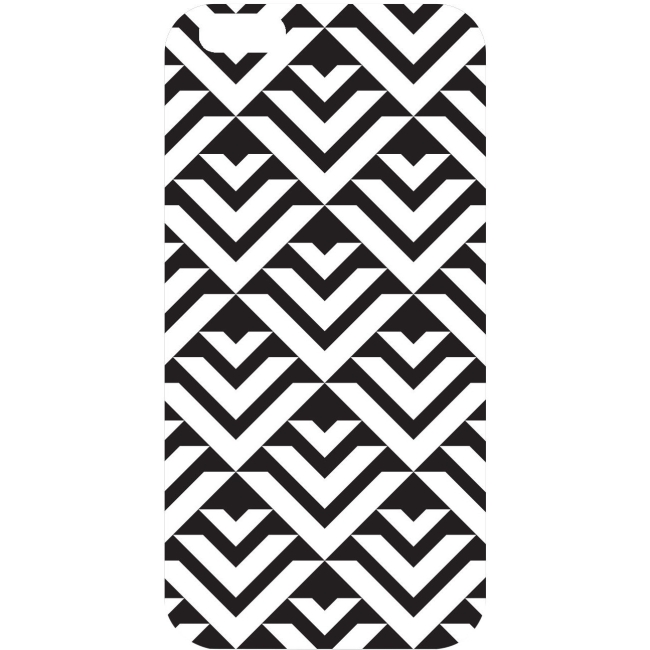 OTM iPhone 6 White Glossy Case Black/White Collection, Arrows IP6V1WG-BOW-04