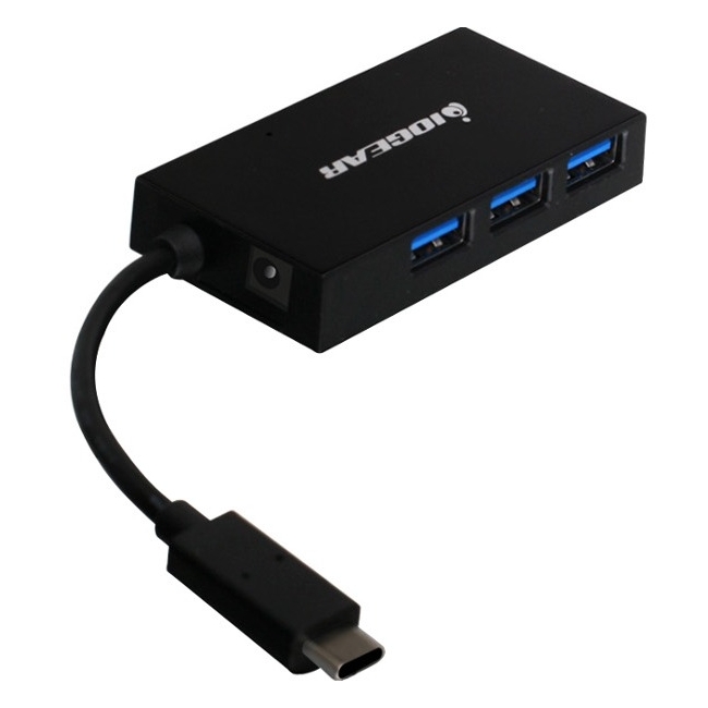 Iogear HUB-C+, USB-C to 4-port USB-A Hub with Power GUH3C24P