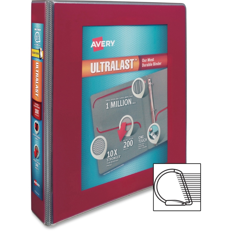 Avery UltraLast One Touch Slant Ring View Binders 79713 AVE79713