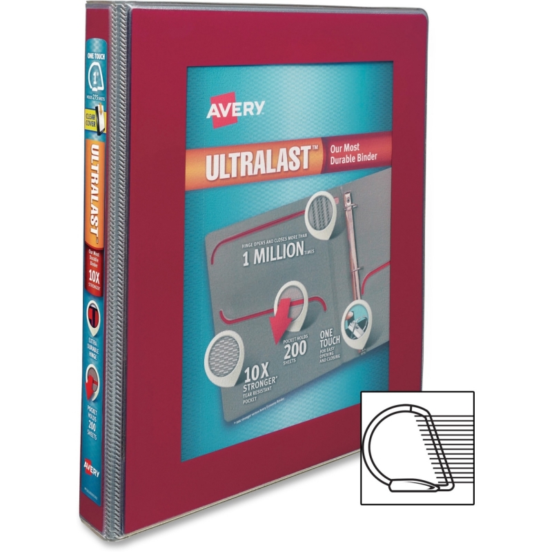 Avery UltraLast One Touch Slant Ring View Binders 79736 AVE79736