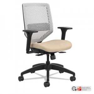 HON Solve Series ReActiv Back Task Chair, Putty/Platinum HONSVMR1APLCO22