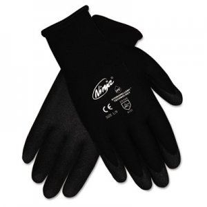 MCR Safety Ninja HPT PVC coated Nylon Gloves, Large, Black, Pair CRWN9699LPK N9699LPK