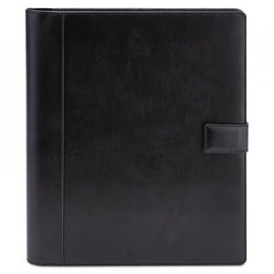 Genpak Textured Notepad Holder, 8 1/2 x 11, Leather-Like, Black UNV32653