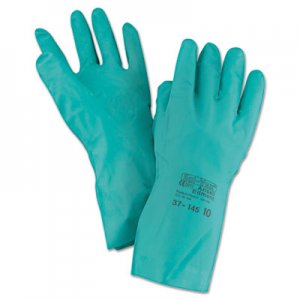 AnsellPro Sol-Vex Sandpatch-Grip Nitrile Gloves, Green, Size 10, 12 Pairs ANS3714510 37-145-10