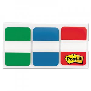 Post-it Tabs File Tabs, 1 x 1 1/2, Blue/Green/Red, 66/Pack MMM686GBR 686-GBR