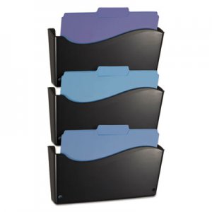 Officemate 2200 Series Wall File System, Letter, Black, 3/Pack OIC22382