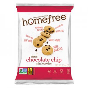Homefree Gluten Free Chocolate Chip Mini Cookies, 1.1 oz Pack, 30/Carton HMF01873 LGFMCC30